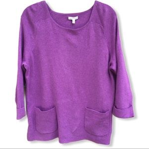 Purple Croft and Barrow cotton tunic sweater